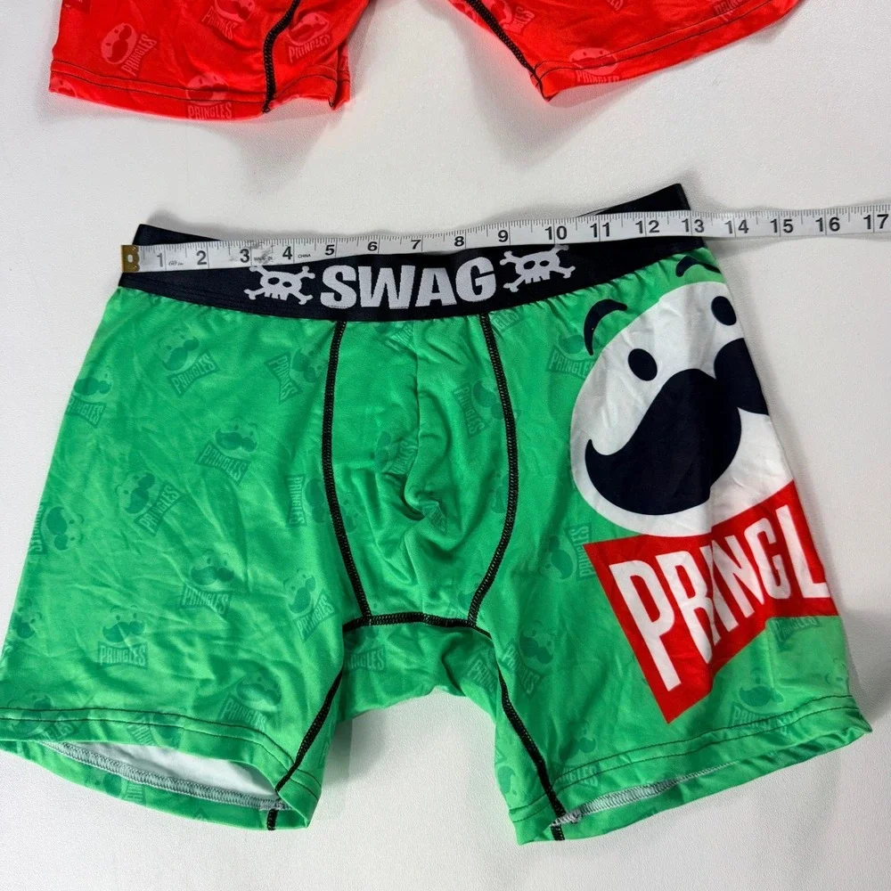 Pringles SWAG Boxer Briefs Boys Medium Green‎ Graphic Stretch Underwear NWOT